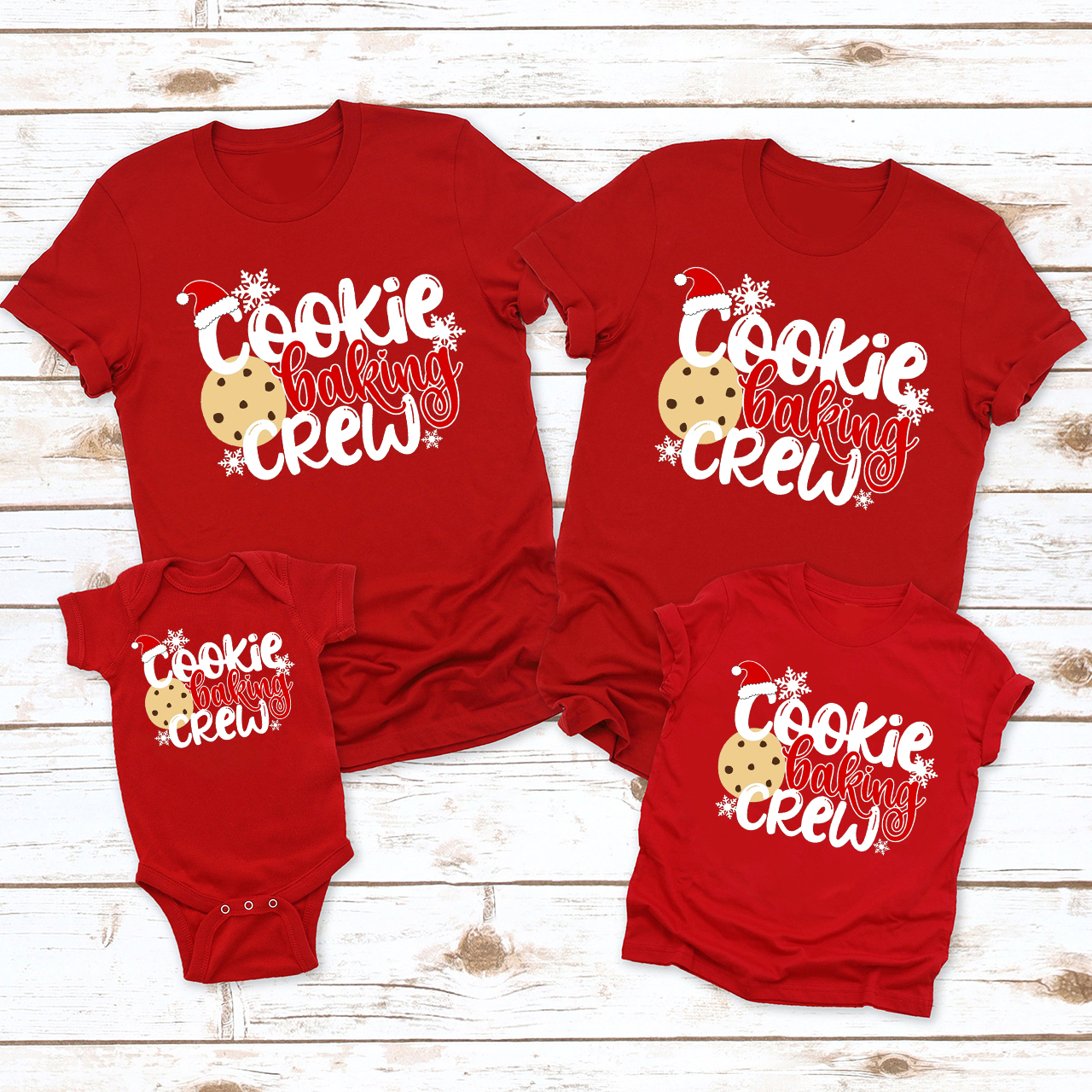 Cookie Baking Crew Family Matching Tees