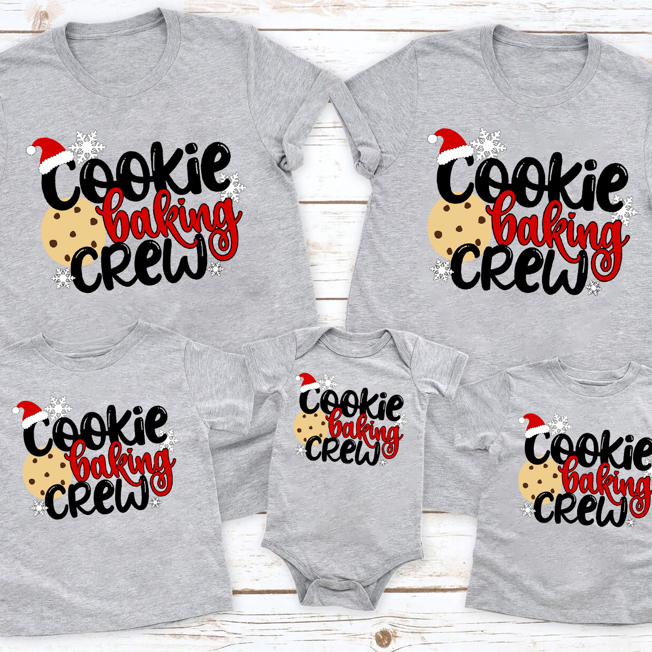 Cookie Baking Crew Family Matching Tees