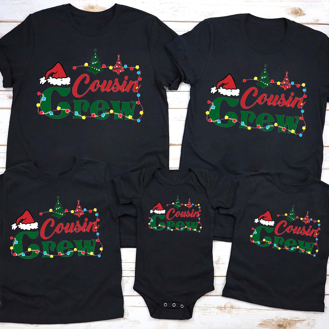 Family Matching Christmas Shirt - Cousin Crew
