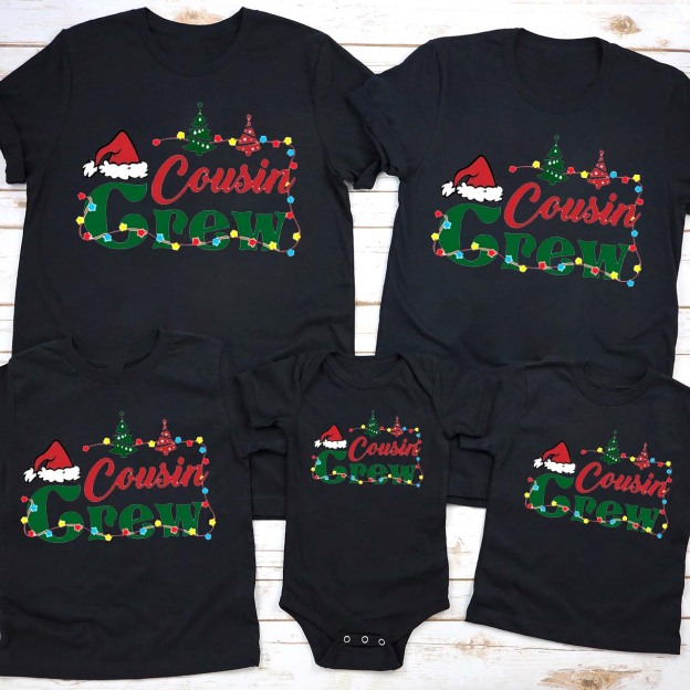 Family Matching Christmas Shirt - Cousin Crew