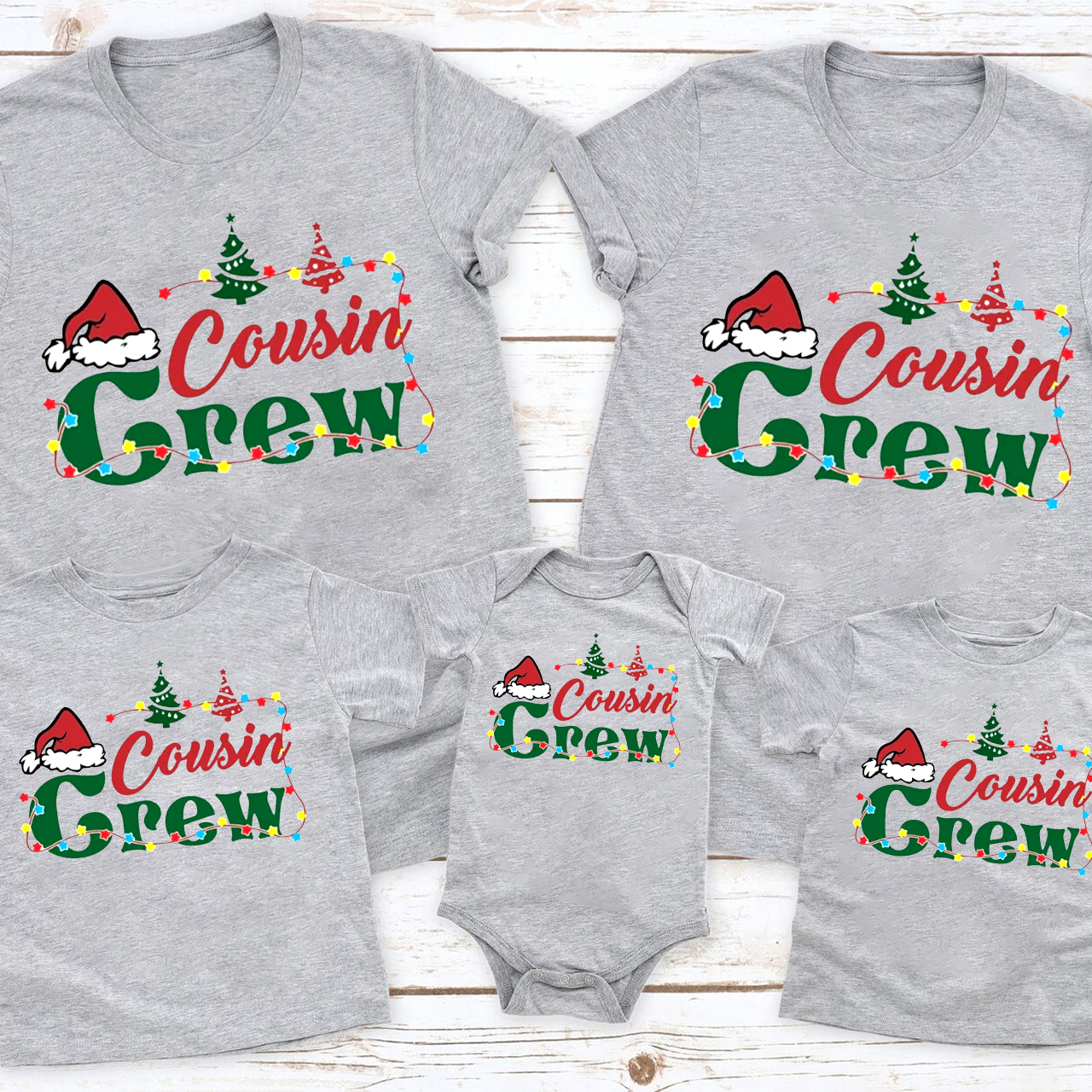 Family Matching Christmas Shirt - Cousin Crew