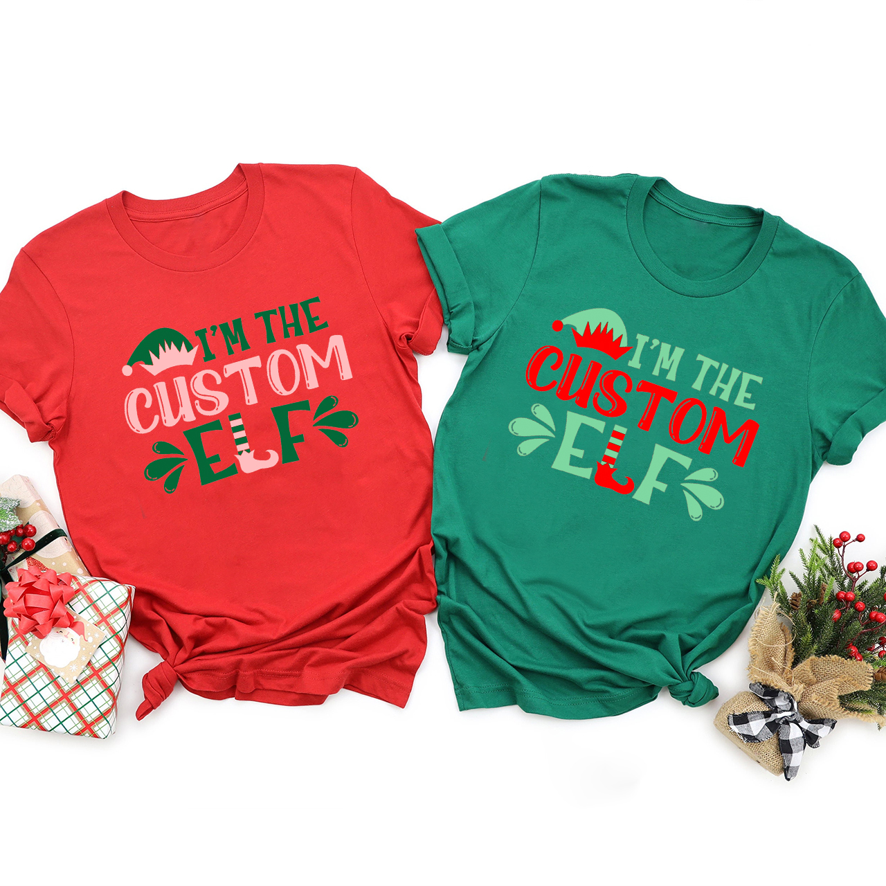 Personalized Elf Christmas Family T-Shirts