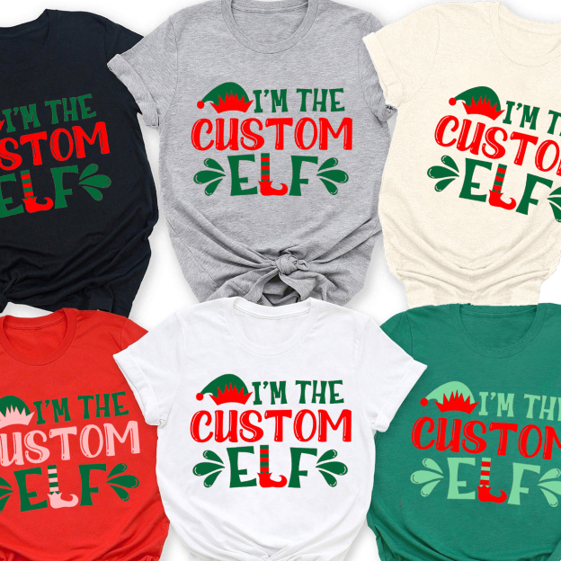 Personalized Elf Christmas Family T-Shirts