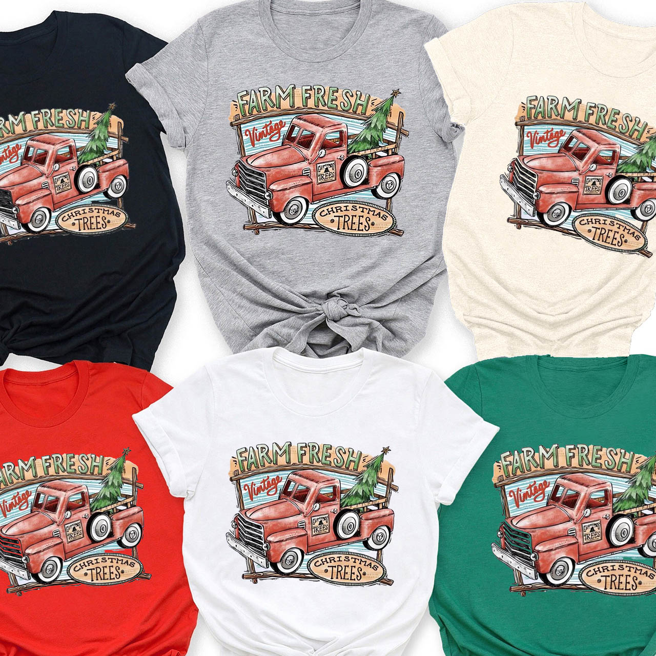 Farm Fresh Tree Family Christmas Shirts