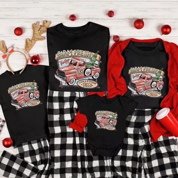 Farm Fresh Tree Family Christmas Shirts