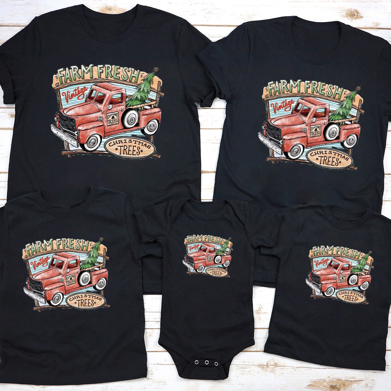 Farm Fresh Tree Family Christmas Shirts