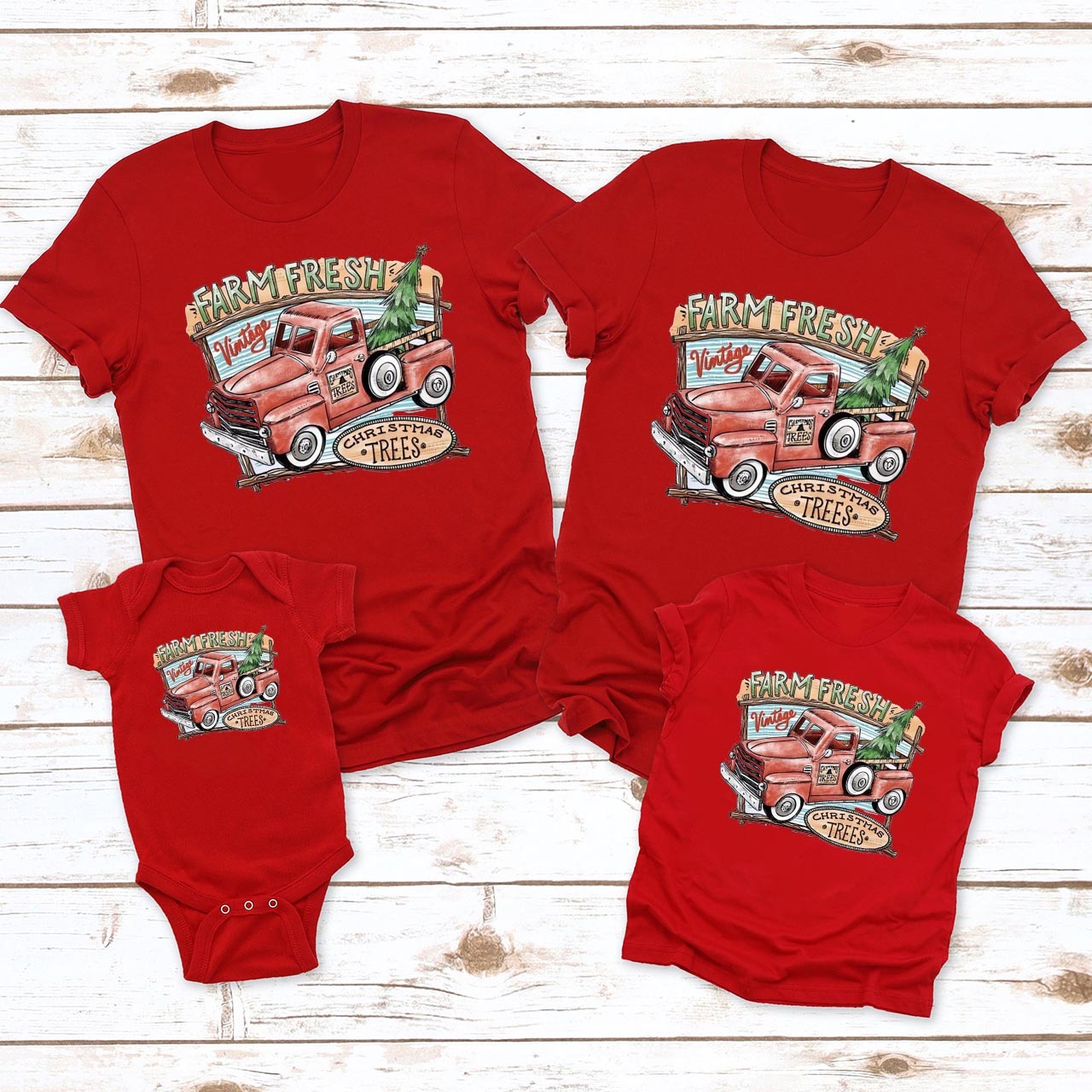 Farm Fresh Tree Family Christmas Shirts