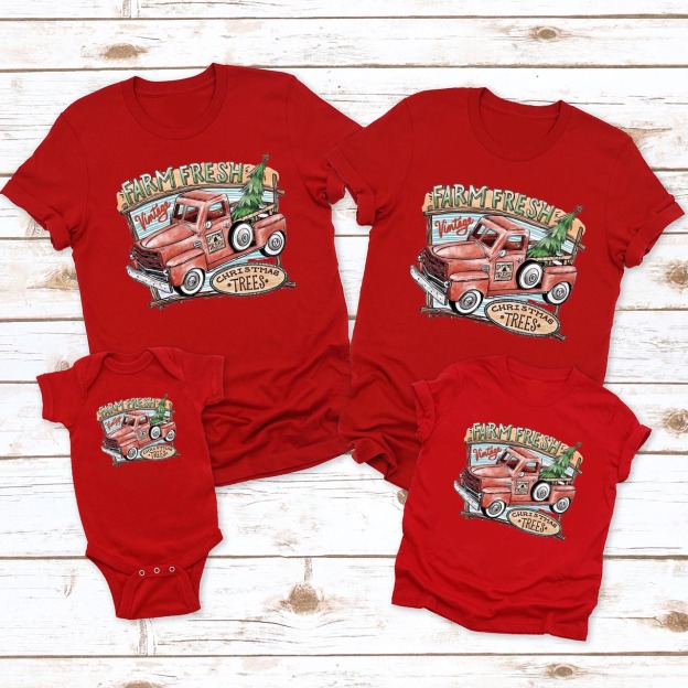 Farm Fresh Tree Family Christmas Shirts