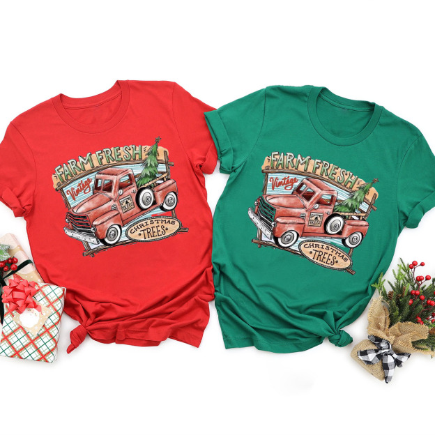 Farm Fresh Tree Family Christmas Shirts