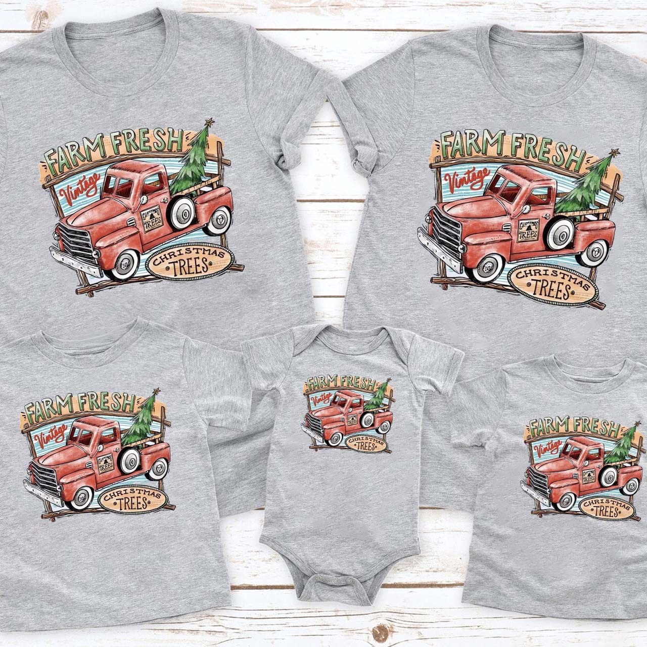 Farm Fresh Tree Family Christmas Shirts