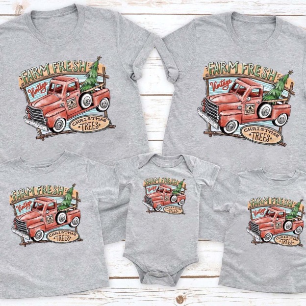 Farm Fresh Tree Family Christmas Shirts