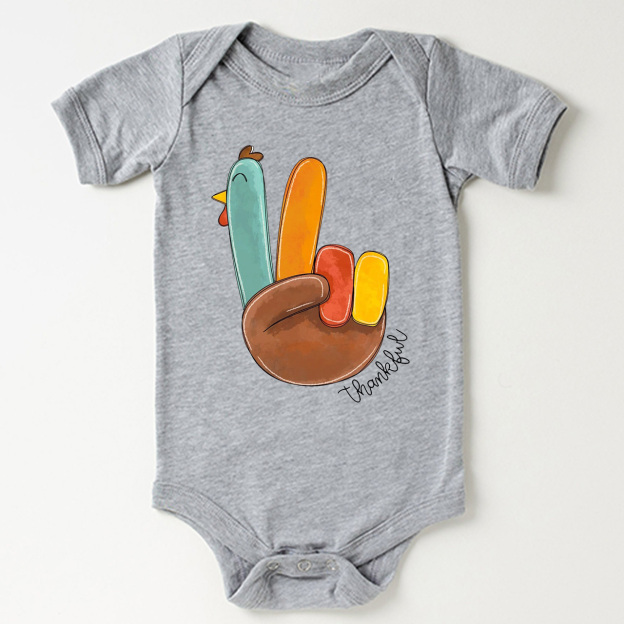 Thanksgiving Little Turkey Bodysuit For Baby Beepumpkin