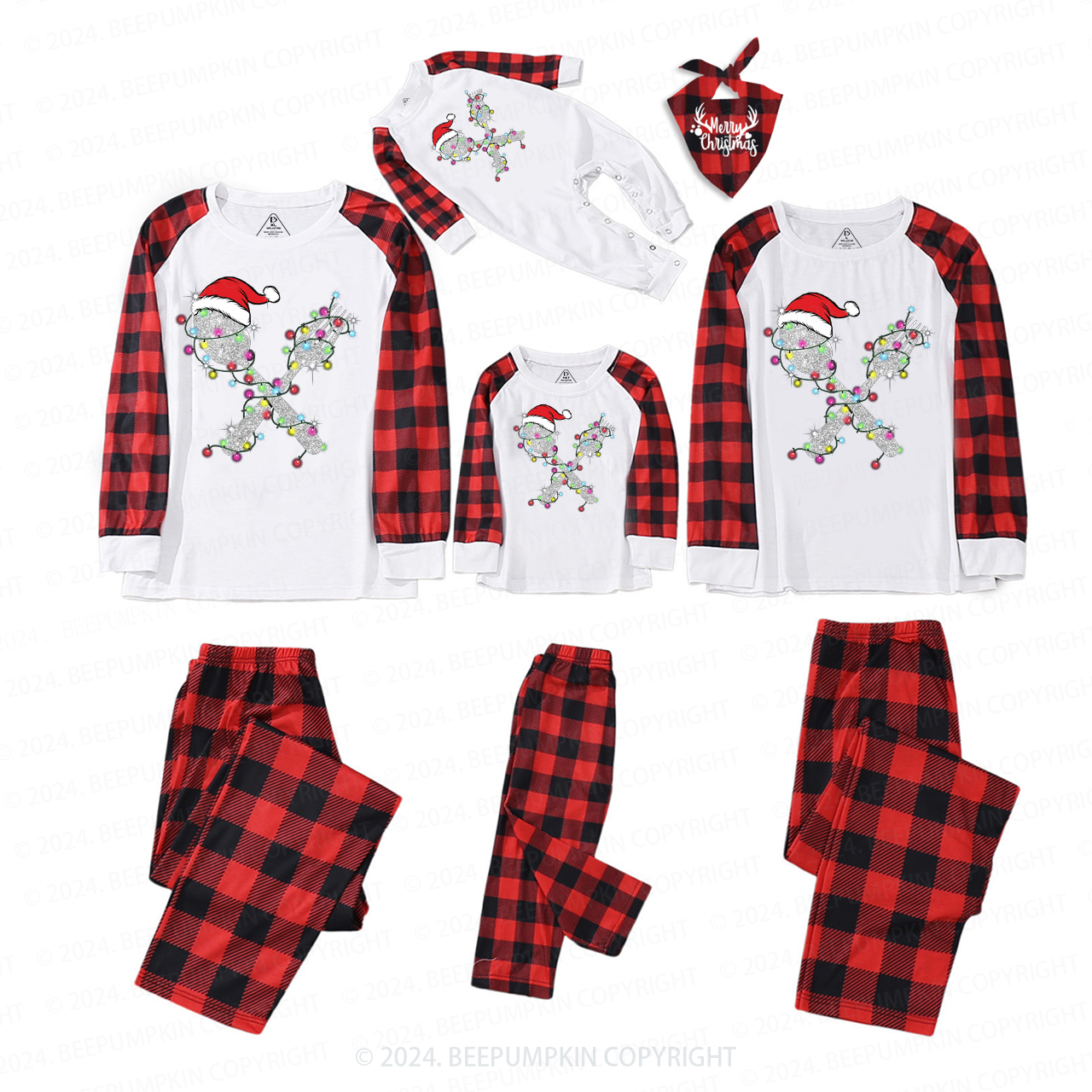 Funny Santa Christmas Family Matching Pajamas