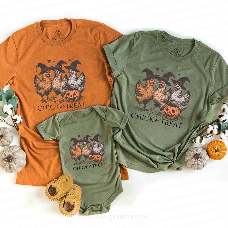 Halloween Chicken Vintage Family Matching Shirts