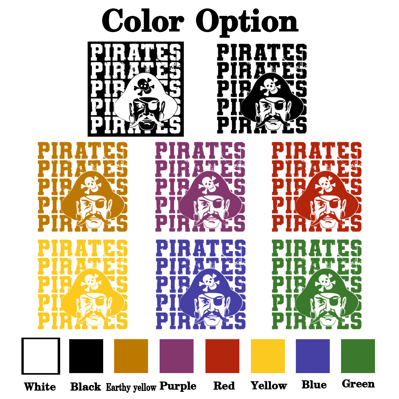 Personalized Pirates Mascot Toddler&Kid's Tees Beepumpkin