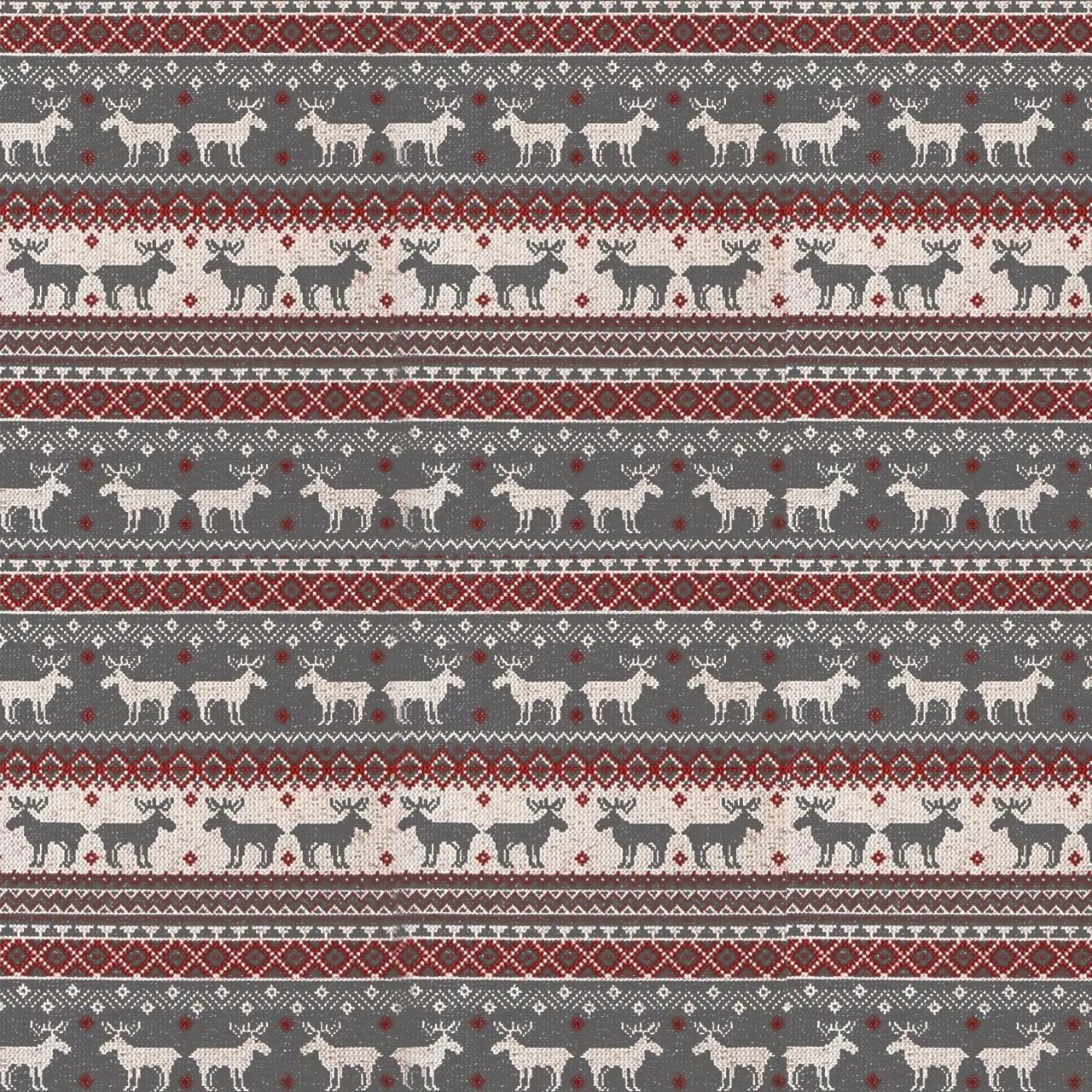 Reindeer Winter Stripe All-Over Print Short Family Matching Pajama Sets