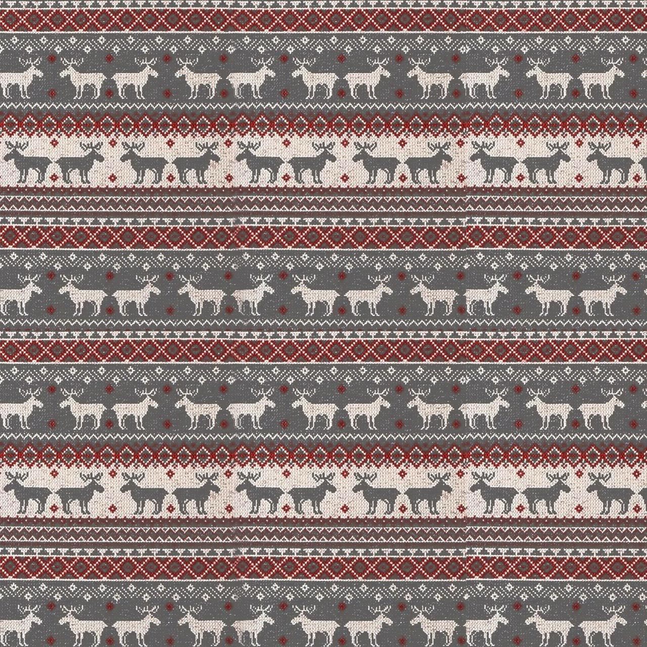 Reindeer Winter Stripe All-Over Print Short Family Matching Pajama Sets