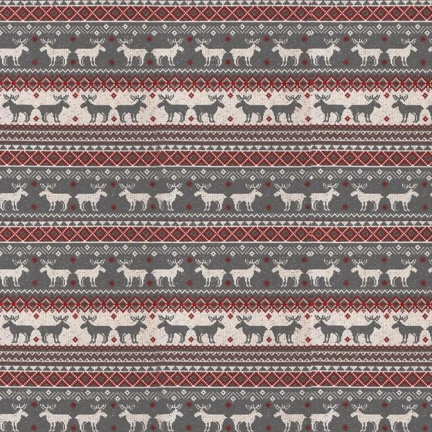 Reindeer Winter Stripe All-Over Print Short Family Matching Pajama Sets