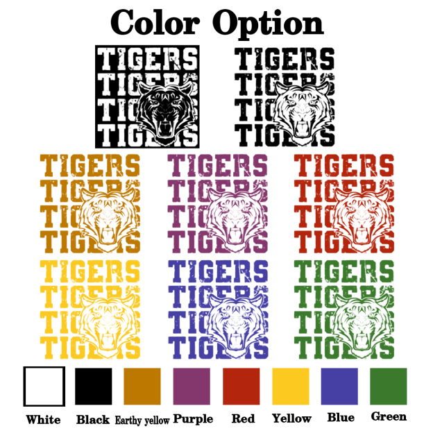 Personalized Tigers Mascot Toddler&Kid's Tees Beepumpkin