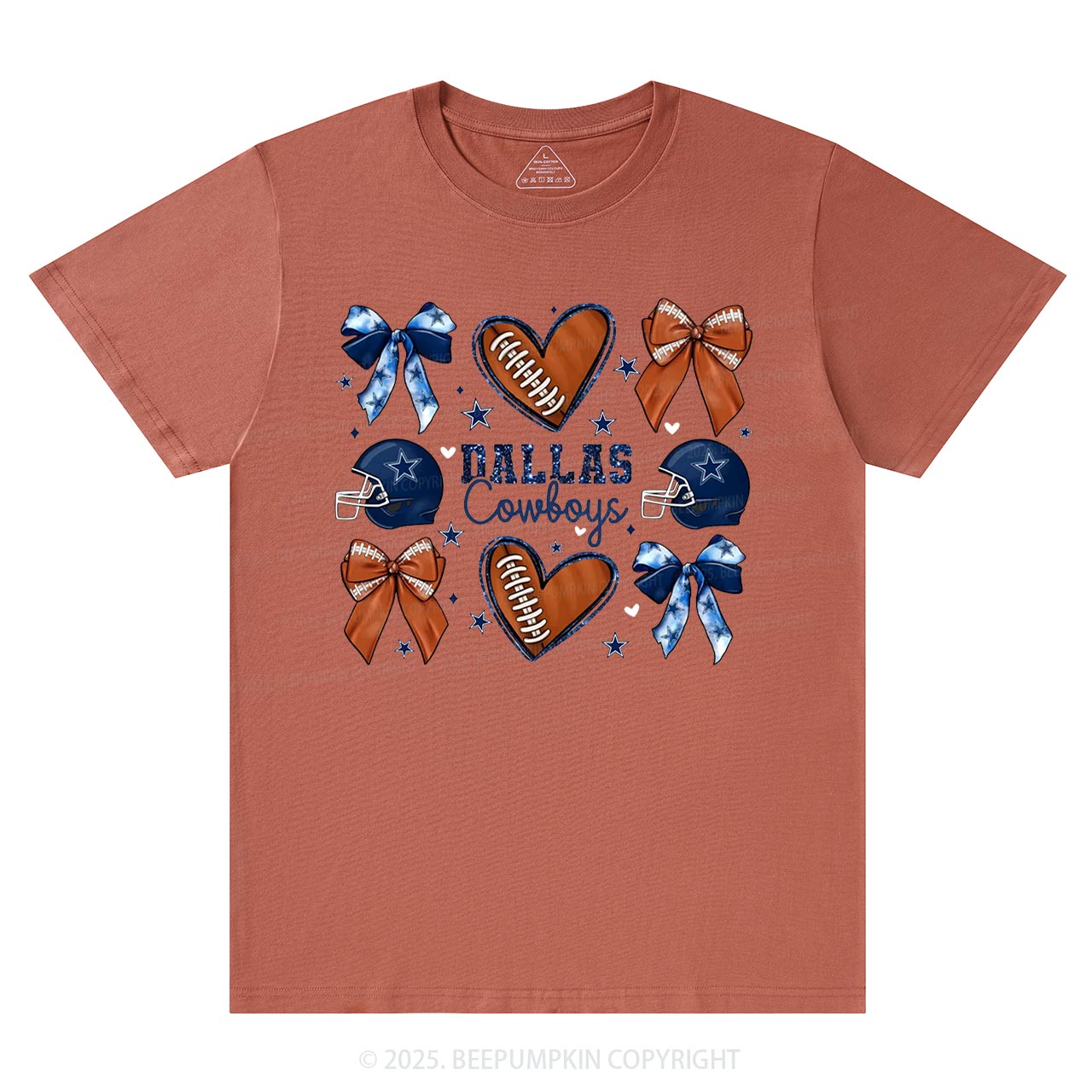 Blue Star Football Mama T-Shirts Beepumpkin