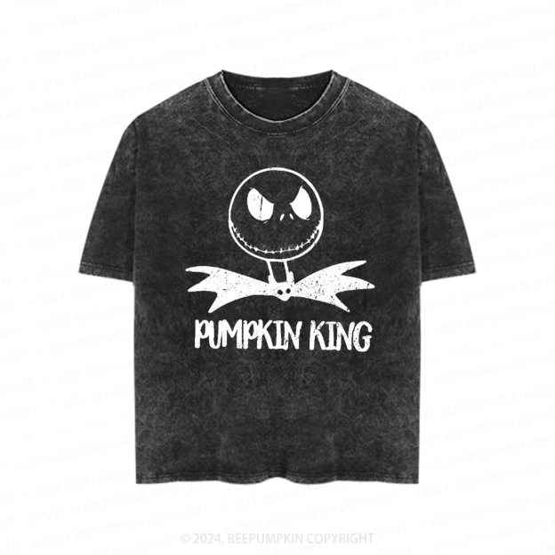 Pumpkin King Nightmare Halloween Toddler&Kids Washed Tees          