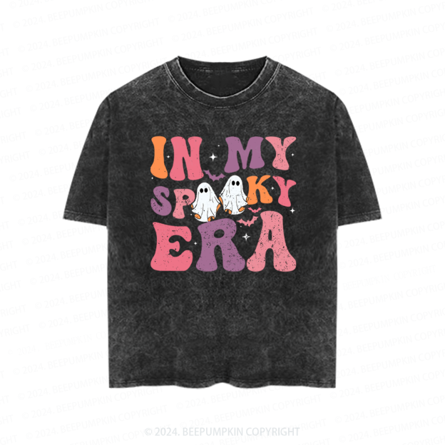 In My Spooky Groovy Era Halloween Toddler&Kids Washed Tees          
