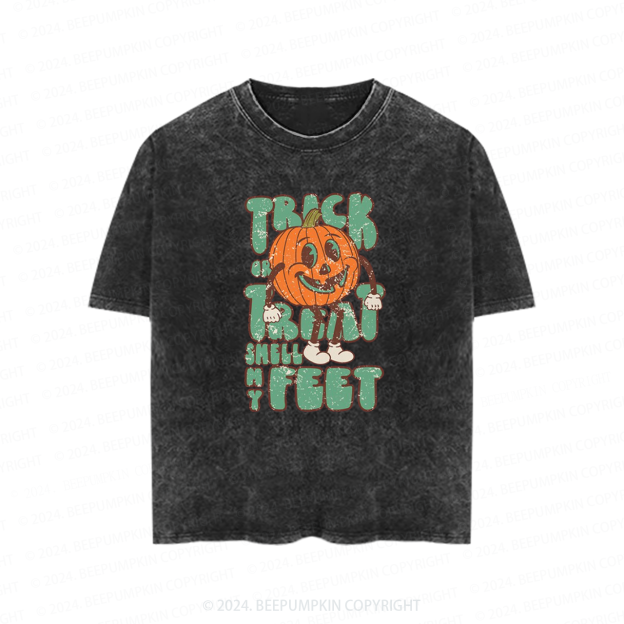 Trick Or Treat Smell My Feet Toddler&Kids Washed Tees          
