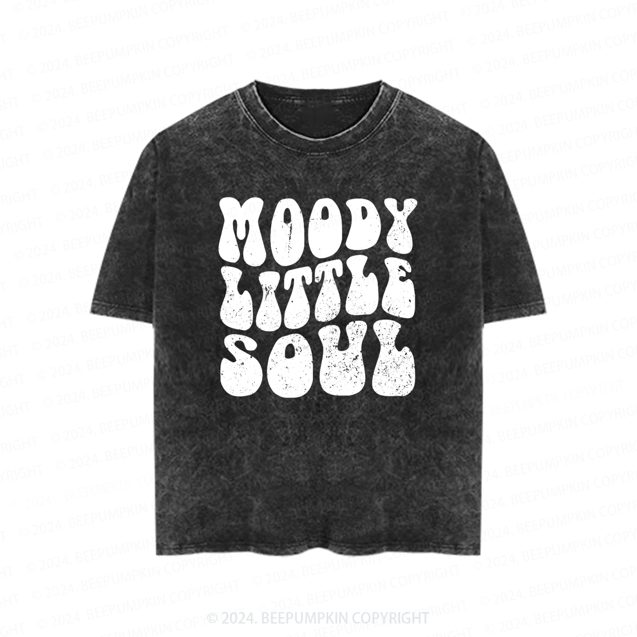 Moody Little Soul Halloween Toddler&Kids Washed Tees          