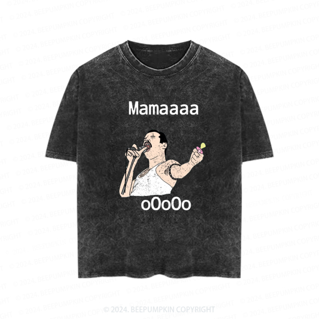 Funny Shout Mama Ooo Toddler&Kids Washed Tees          