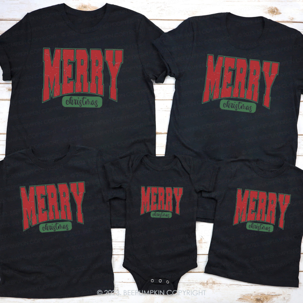 Merry Christmas Classic Family Matching Shirts Beepumpkin