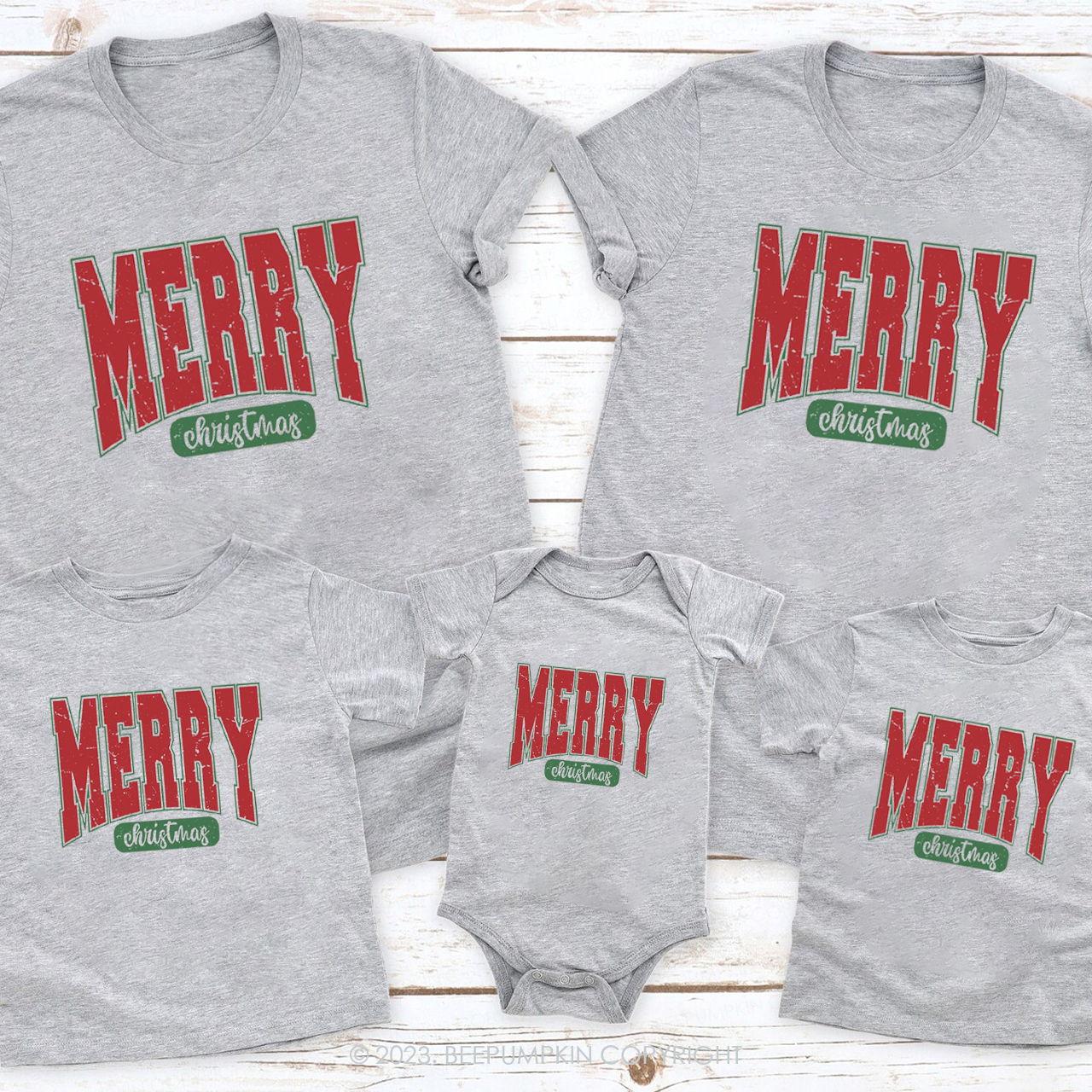 Merry Christmas Classic Family Matching Shirts Beepumpkin