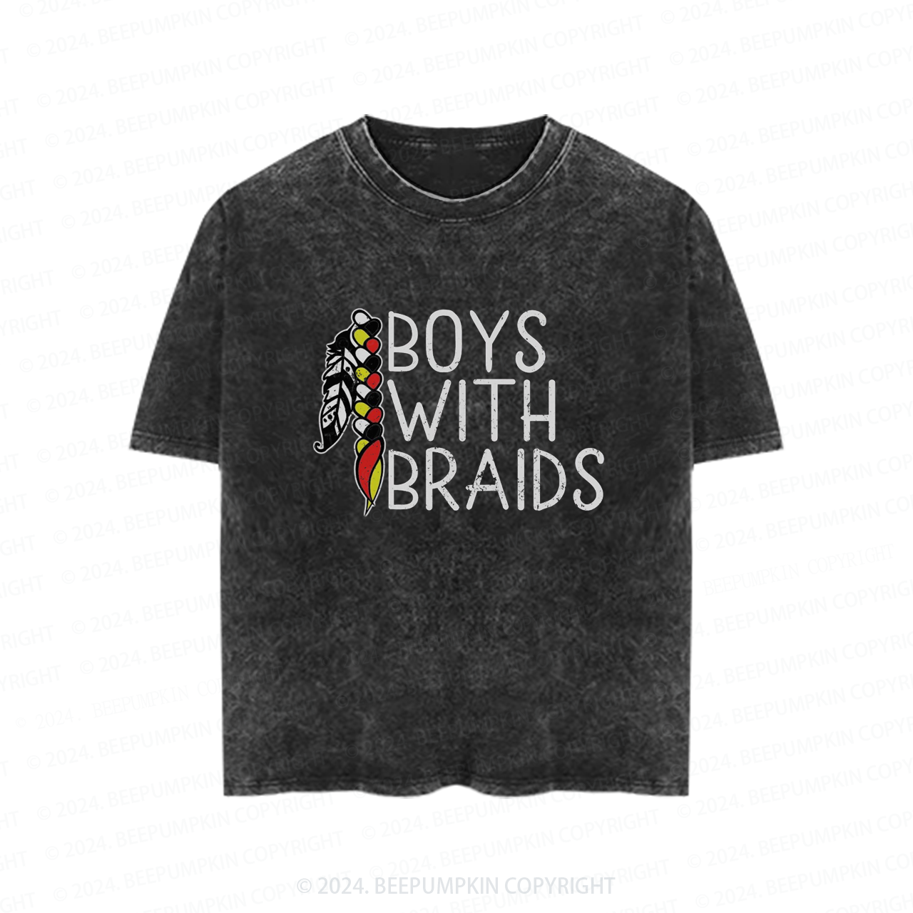 Boys With Braids Toddler&Kids Washed Tees          