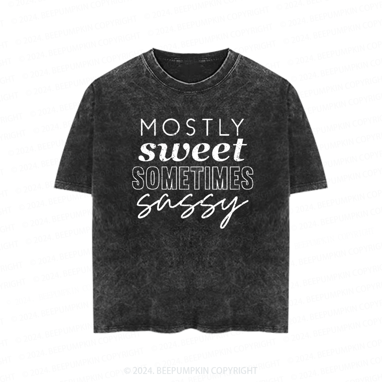 Mostly Sweet Sometimes Toddler&Kids Washed Tees          