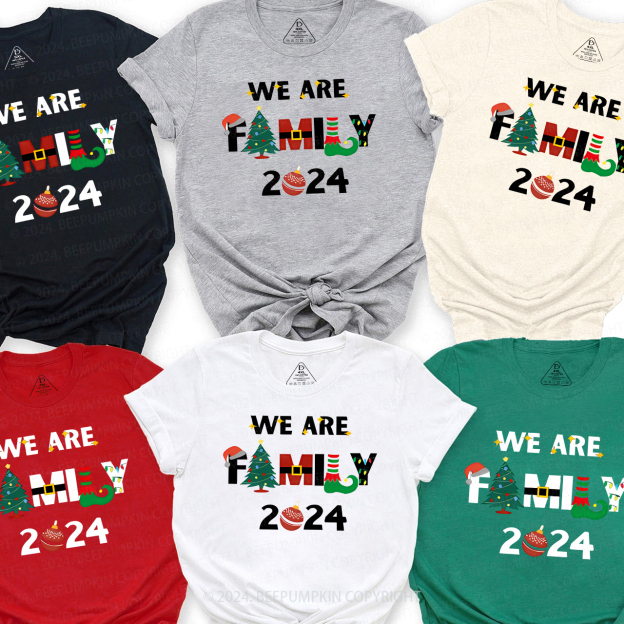 Funny Christmas Party We Are Family Matching Shirts