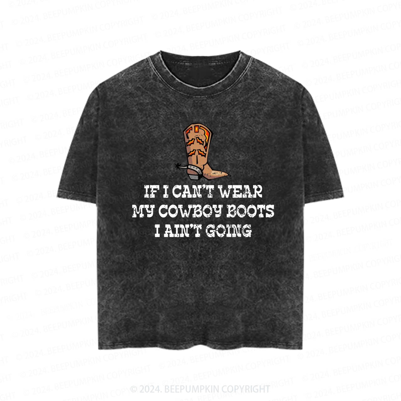  If I Can't Wear My Cowboy Boots Toddler&Kids Washed Tees          