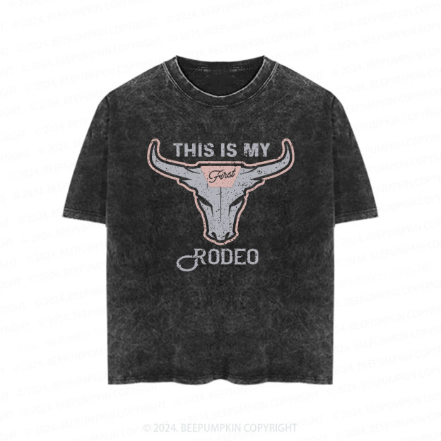 This is My First Rodeo Toddler&Kids Washed Tees          