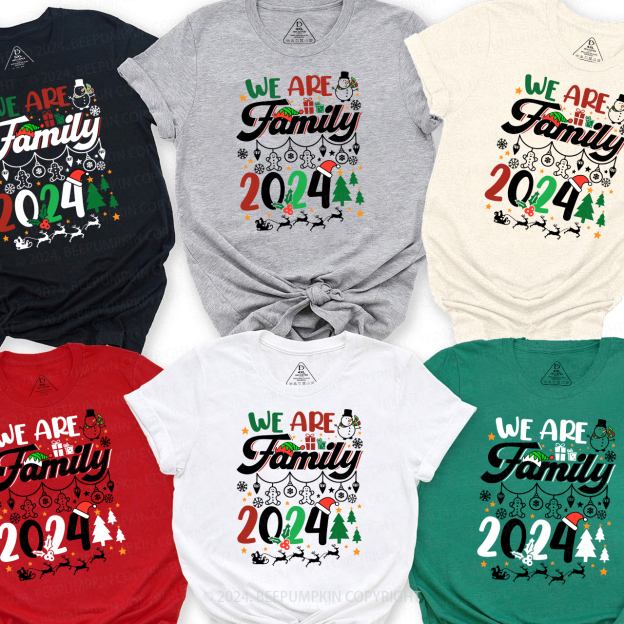 We Are Family Merry Merry Christmas Shirt For Family Beepumpkin