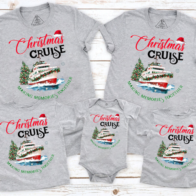 Christmas Cruise 2024 Shirt Family Matching T-Shirts