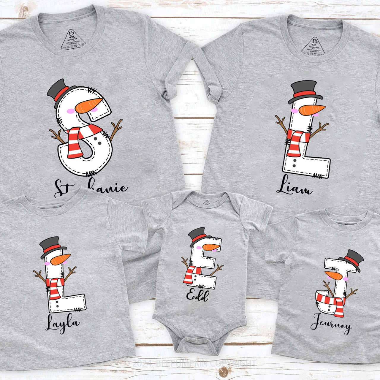 Snowman Matching T-Shirts Beepumpkin