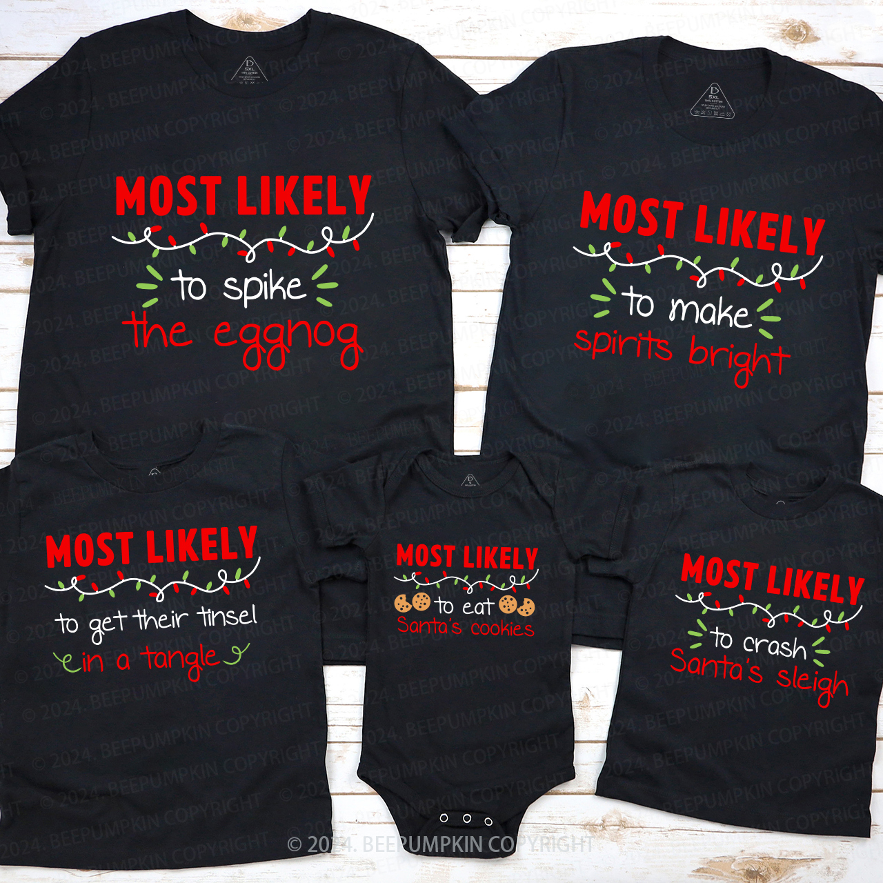 Matching Family Christmas Superlative Funny Shirts