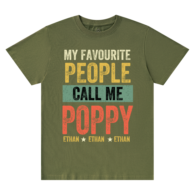 Call Me Poppy Grandpa Shirt Personalized With Name