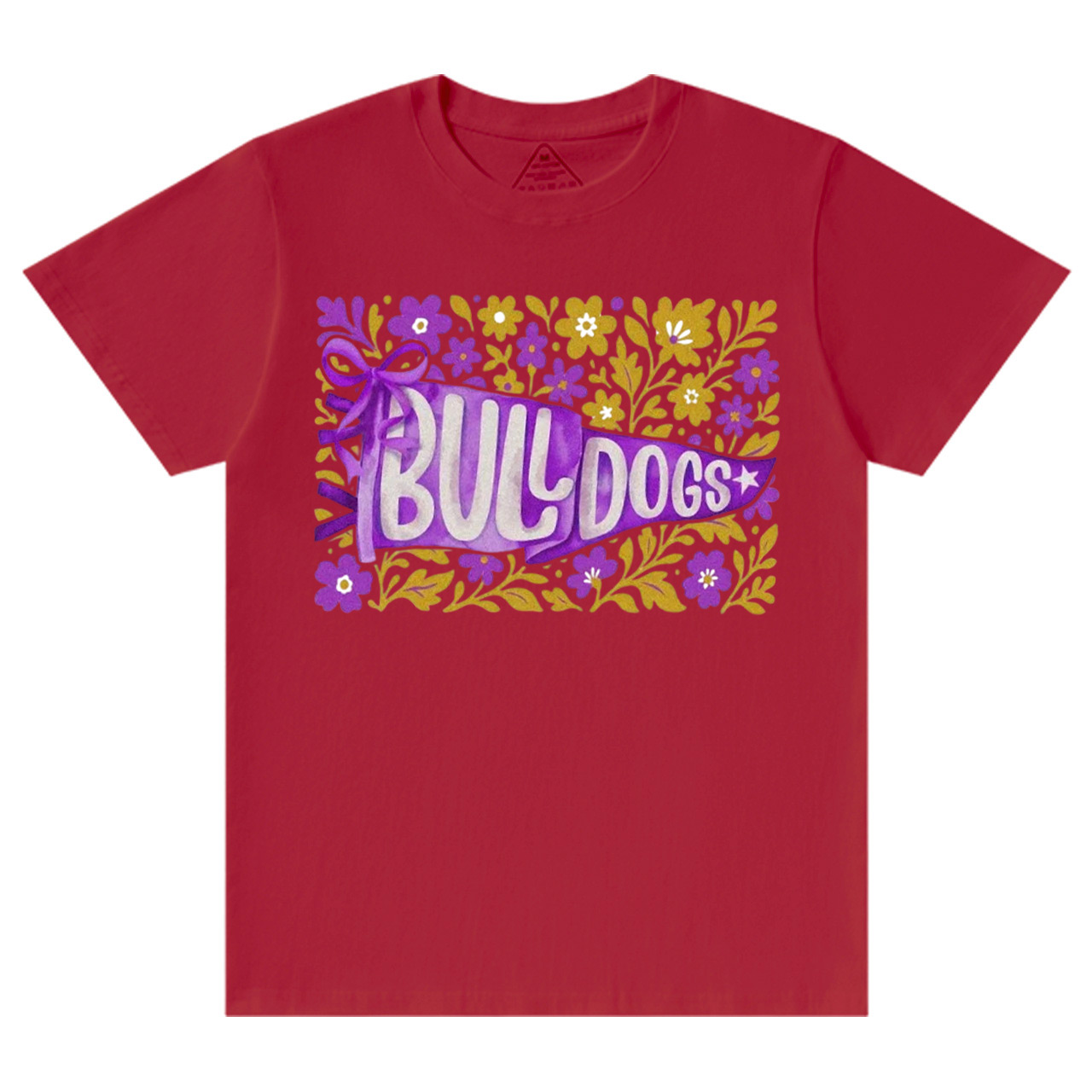 Personalized Team Mascot Watercolor Pennant Flower T-Shirts Beepumpkin