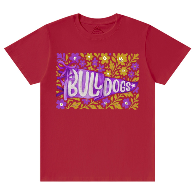 Personalized Team Mascot Watercolor Pennant Flower T-Shirts Beepumpkin