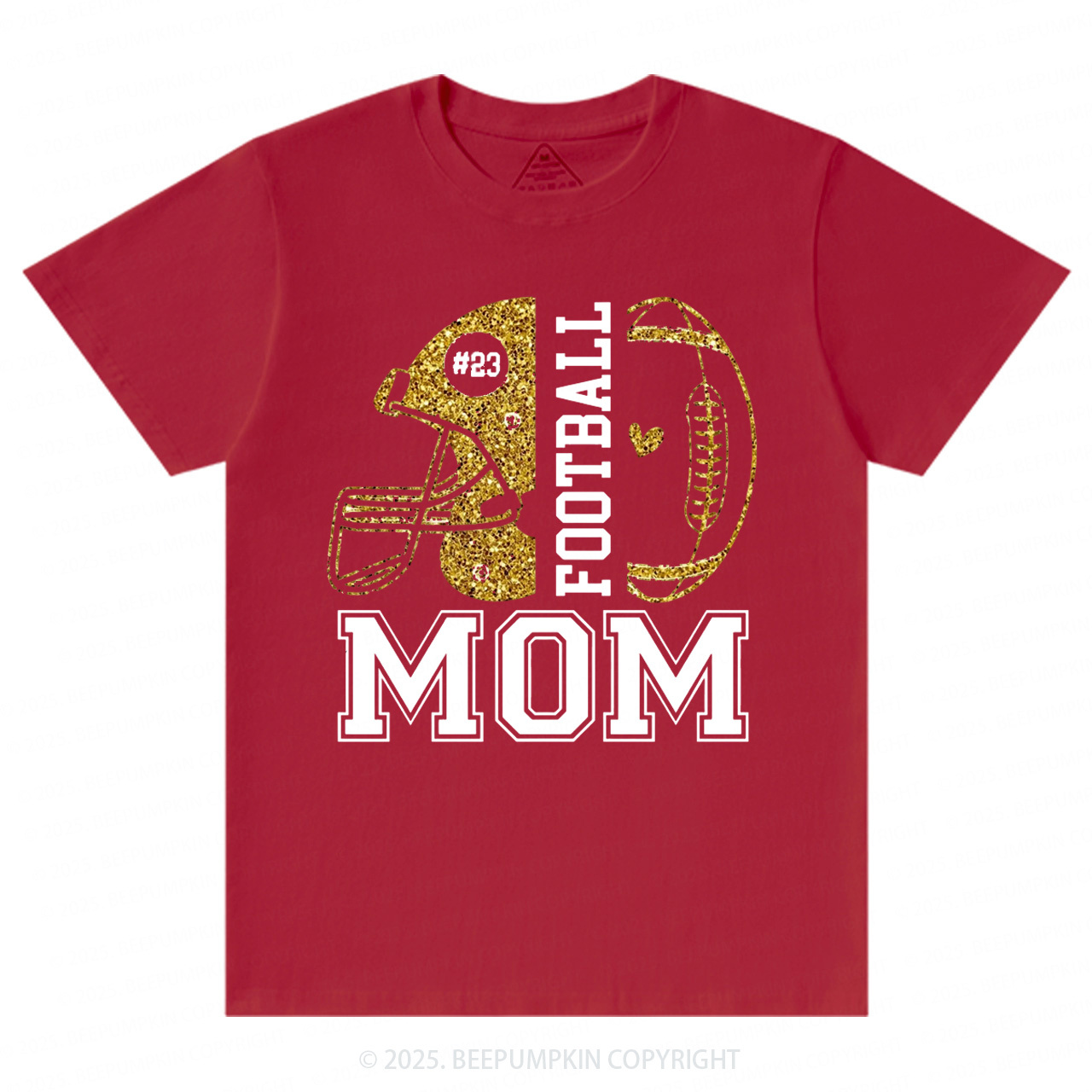 Personalized Football Mom T-Shirts Beepumpkin