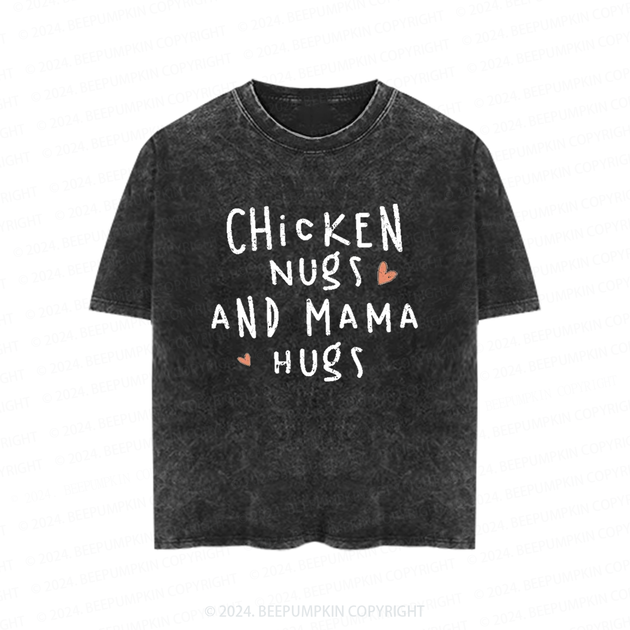Chicken Nugs And Mama Hugs Toddler&Kids Washed Tees          