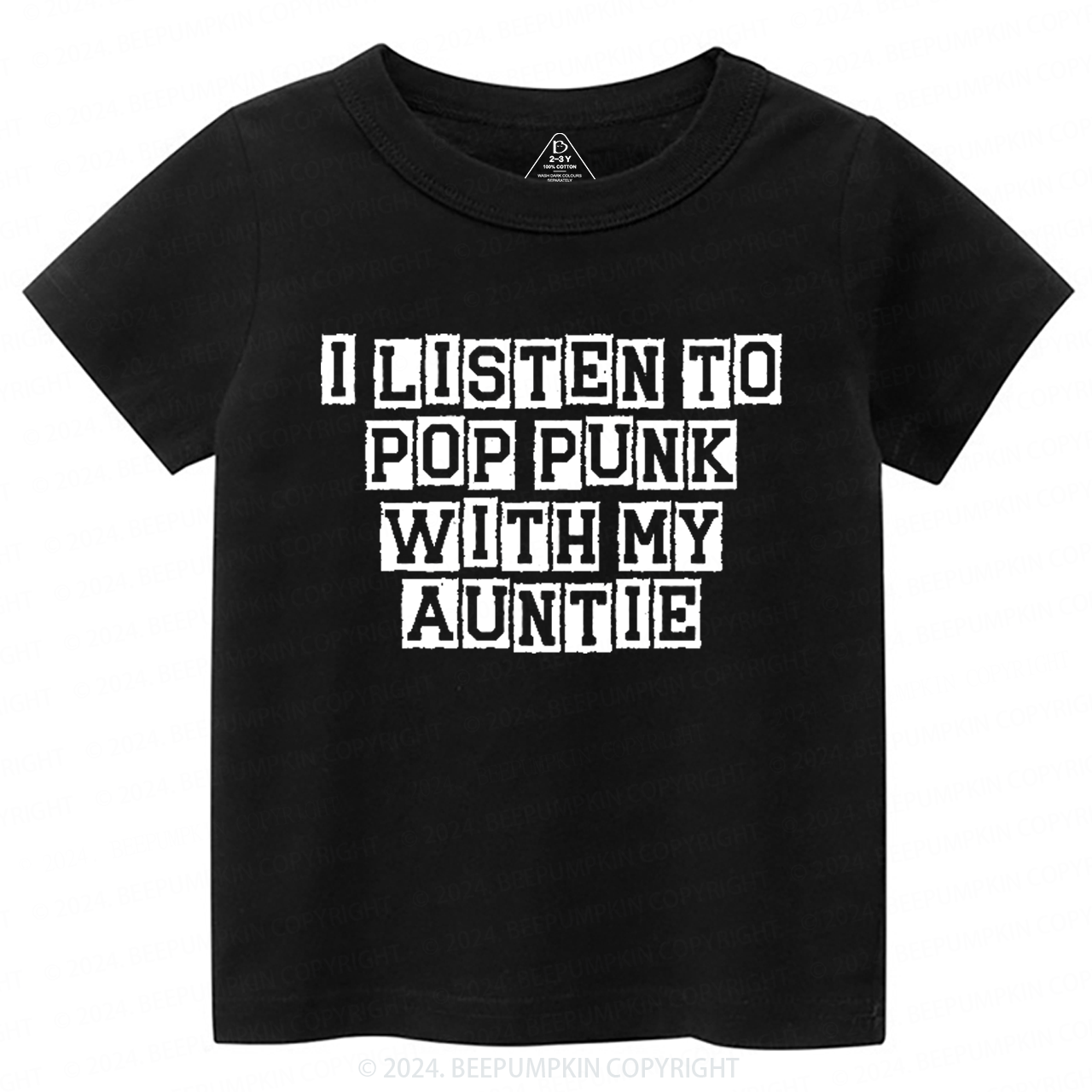  I Listen to Pop Punk With My Auntie Toddler&Kids Tees 8