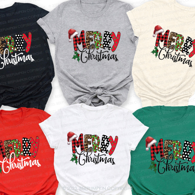 Merry Christmas Buffalo Plaid Love Shirts For Family Beepumpkin