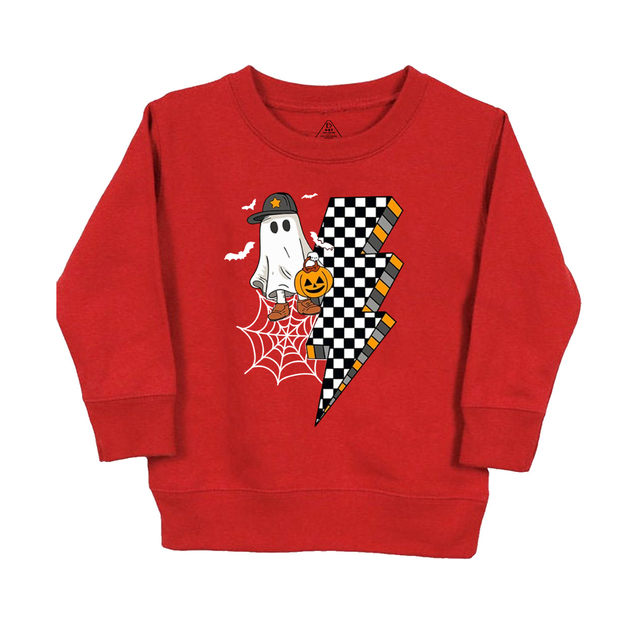 Retro Cute Boy Ghost Halloween Pumpkin Kids Sweatshirt