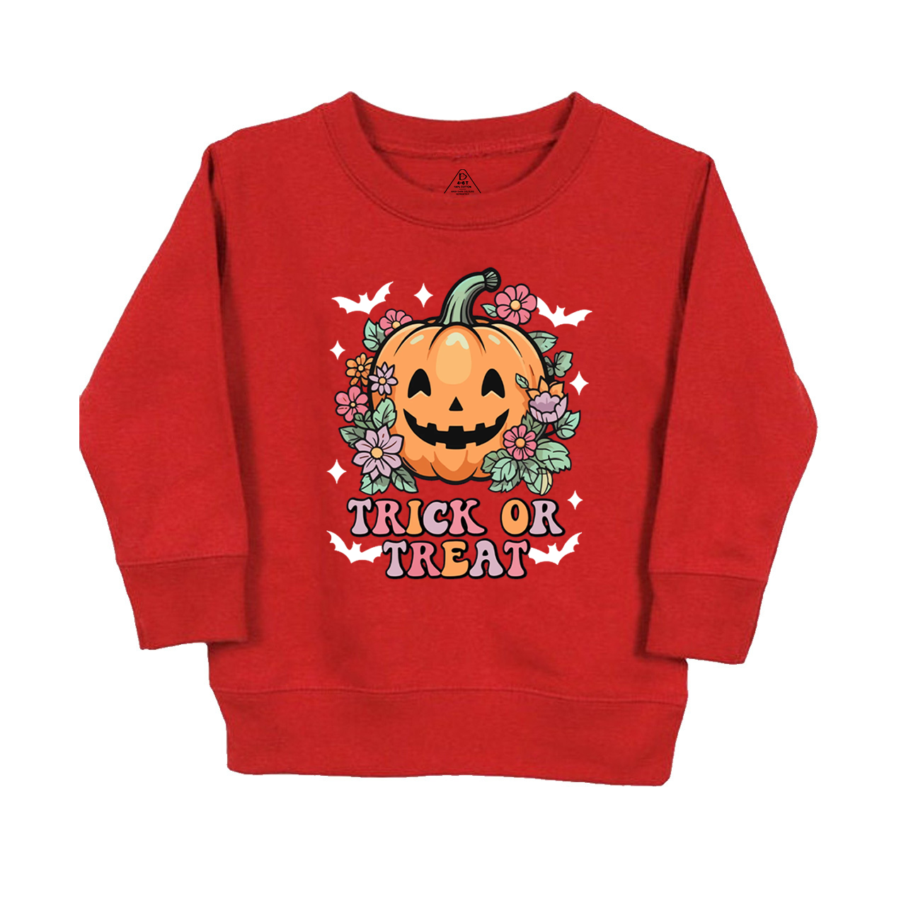 Hippie Ghost Halloween Trick Or Treat Pumpkin Kids Sweatshirt