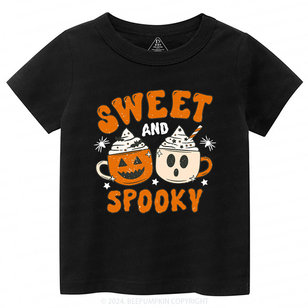 Sweet And Spooky Pumpkin Halloween Toddler&Kids Tees 
